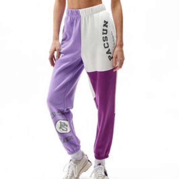 Pacsun Colorblock Spliced Jogger Sweatpants - Picture 1 of 10
